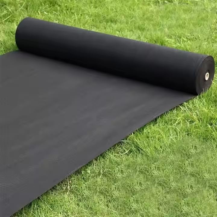 Mahira Premium Garden Weed Control Barrier Sheet Mat 0.60 Meter (2 Feet) x 40 Meter, Landscape Fabric 110 GSM Heavy Duty Weed Block Gardening Mat for Garden, Agriculture (Black with Out Green line)-image-17