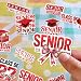 10 Pcs Senior Class of 2027 Graduation Stickers, Blue Graduation Cap, Senior 27 Typography, High School Gift Stickers Die-Cut Waterproof for Laptop, Water Bottle, Phone (Red, 4 inch)