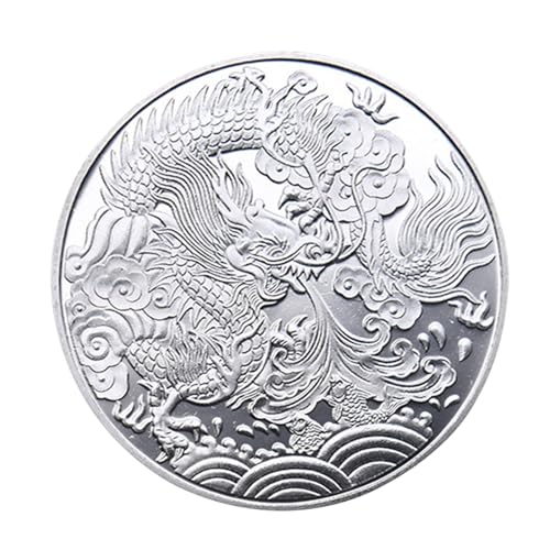 Wildheaven Moneta della Fortuna del Drago, Moneta fortunata dello Zodiaco Cinese del Drago, Moneta del Drago Cinese di buona Fortuna, Moneta fortunata dello Zodiaco, Moneta Cinese Leggera Wildheaven Moneta della Fortuna del Drago, Moneta fortunata dello Zodiaco Cinese del Drago, Moneta del Drago Cinese di buona Fortuna, Moneta fortunata dello Zodiaco, Moneta Cinese Leggera