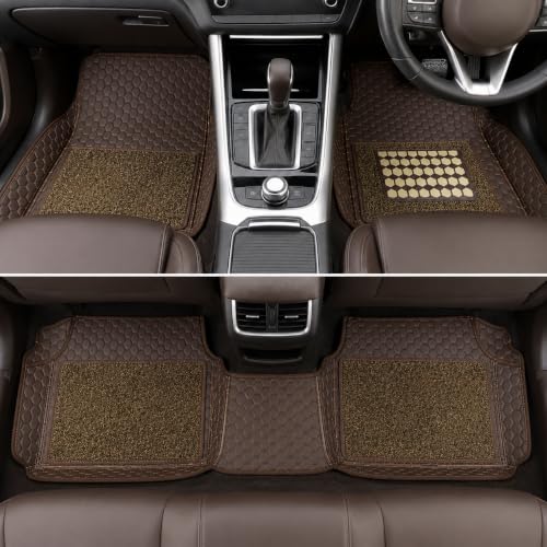 Image of 7D Car Floor Mat for Mahindra Logan | Coffee