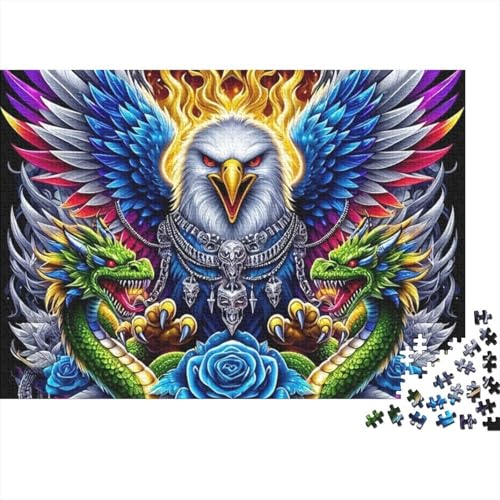 Rompecabezas de águila y dragón de 1000 piezas para relajación en casa