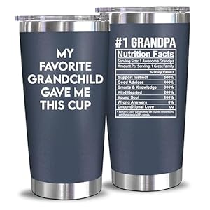 NewEleven Fathers Day Gift For Grandpa – Grandpa Gifts From Granddaughter, Grandson – Birthday Present Ideas For Grandfather, Grandpa, Promoted To Grandpa, Grandchildren, Grandkids – 20 Oz Tumbler