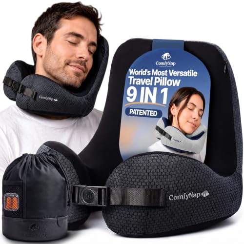 ComfyNap® Versatile Travel Neck Pillow for Airplane [Patented...