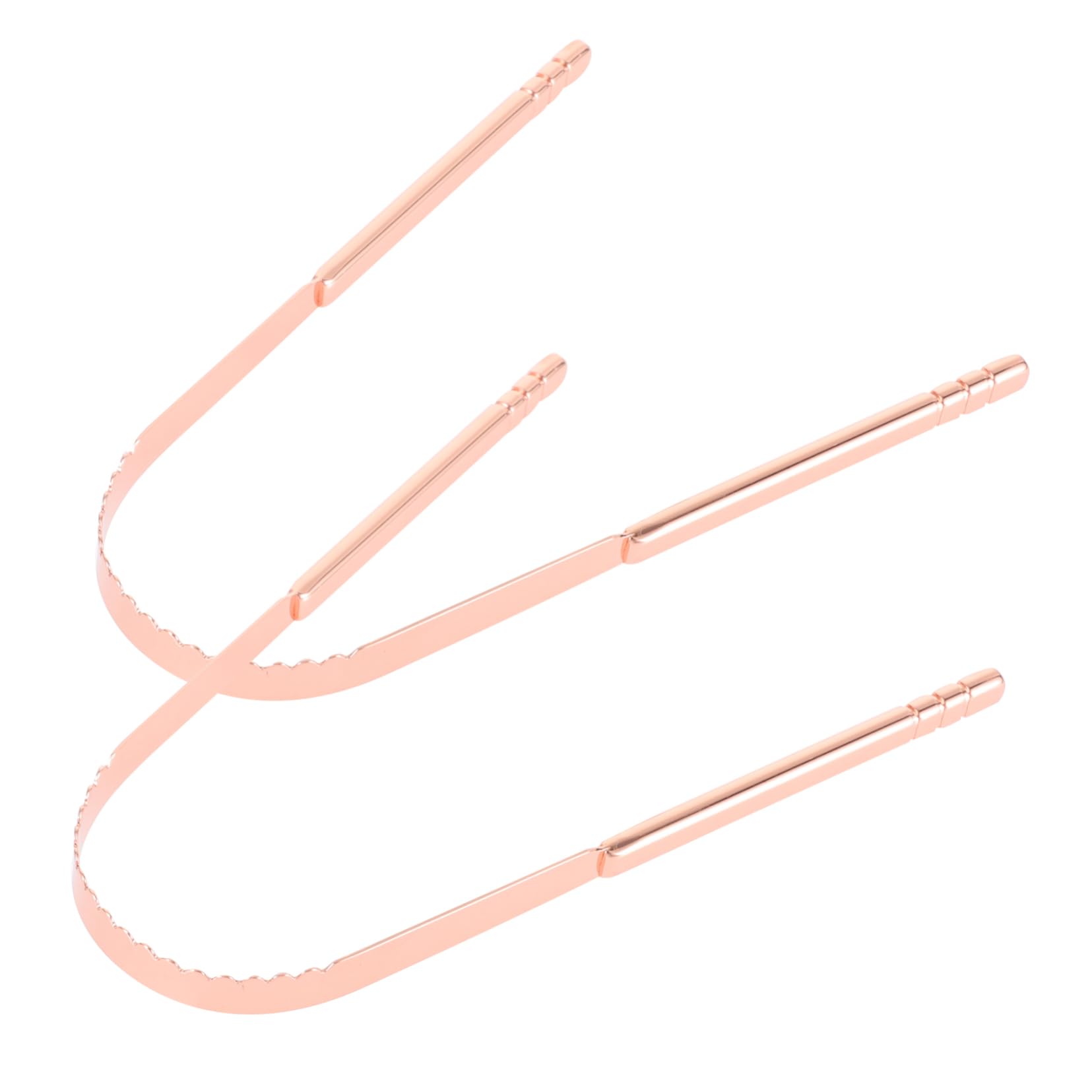 BESTYASH 2pcs Professional Metal Tongue Scraper Curved Shape Oral Care for Fresher Breath