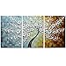 V-Inspire Paintings, 24x36Inchx3 Paintings Oil Hand Painting 3D Hand-Painted On Canvas Abstract Artwork Art Wood Inside Framed Hanging Wall Decoration Abstract Painting