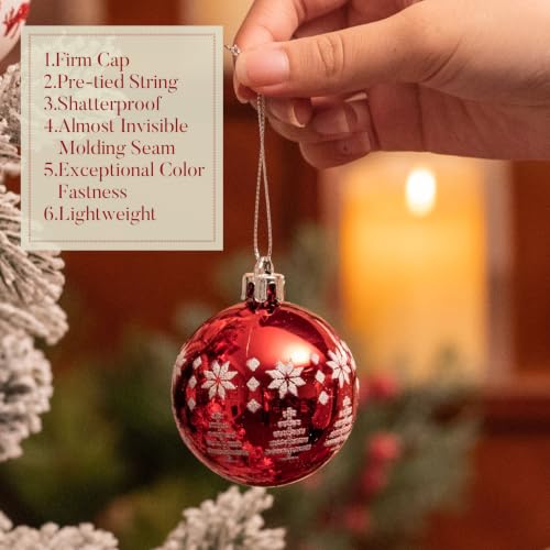 Victor's Workshop Weihnachtskugeln 70tlg. Kunststoff Christbaumkugeln Weihnachtsdeko Weihnachtsbaum Dekoration Set Plastik Ornament… – Ansicht 3