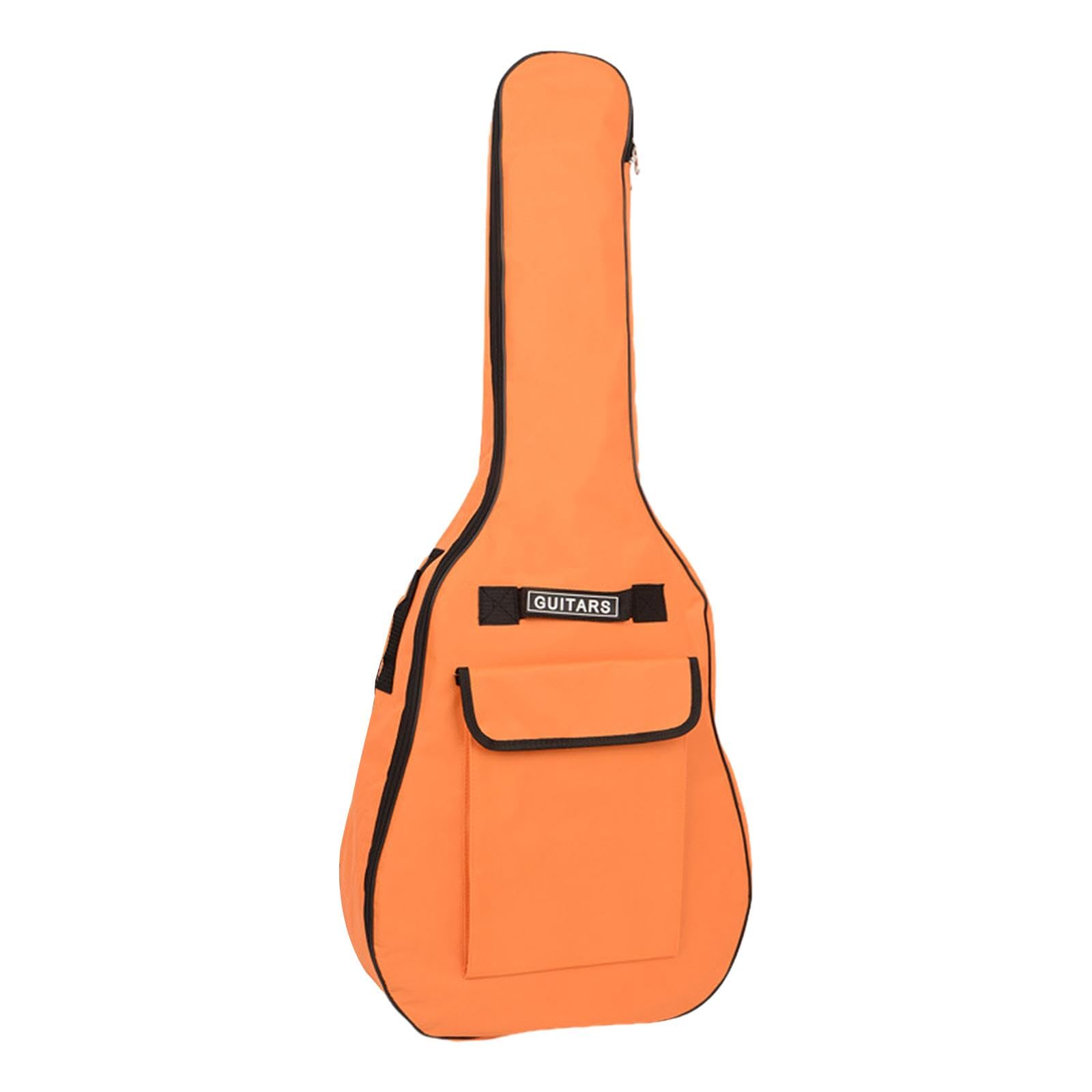 Torba na gitarę Oxford, tkanina elektryczna, osłona przeciwpyłowa na struny, notebooka, kapodon, beżowy, 106 x 42 x 13 cm, Zestaw 2 (pomarańczowy, 106 x 42 x 13 cm), 106x42x13cm, jako opis