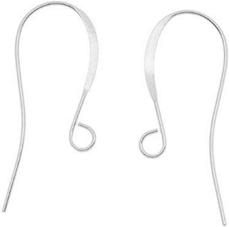 Beadaholique Long Elegant 50-Piece Earring Hooks, Silver