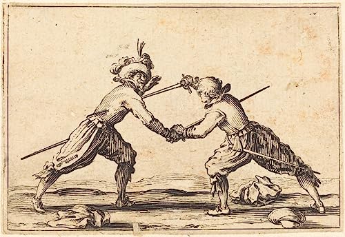 Poster Jacques Callot Duel avec épées grand format 58x90cm toile décoration murale maison