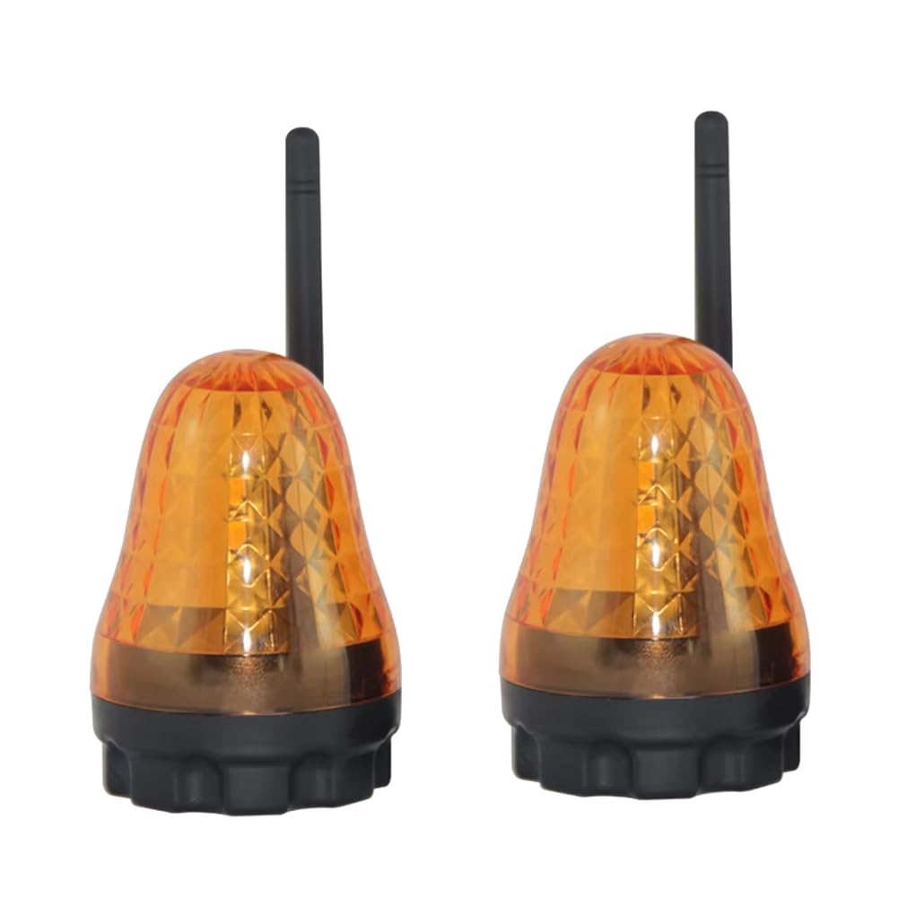 Littimoon AC12-265V Universal LED Warning Beacon Alarm Signal Light 2 Pieces for Automatic Gate Garage Door Rolling Shutter