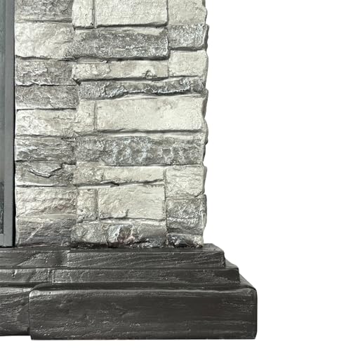 45" Electric Fireplace with Mantel,Electric Freestanding Fireplace Heater with 23" Insert Fireplacee,3D Brick Wall Decoration and Remote Control 3D Realistic Flame for Living Room Bedroom(Gray) - Image 5