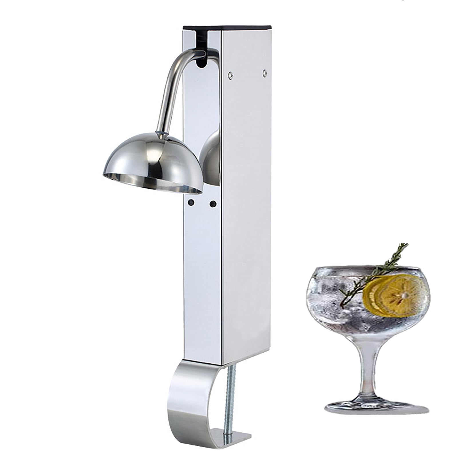 Enfriador de vidrio, escarchador de vidrio de CO2 con luz LED, congelación rápida a 45 °C, conserva el sabor, ideal para cócteles, cerveza, bebidas mixtas y vino tinto