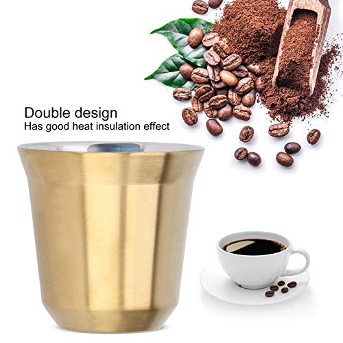 Taza de Té, Taza de Café, Vajilla de Acero Inoxidable 304 Exquisito Accesorio de Cocina sin Tiradores de Doble Pared… - Imagen 3