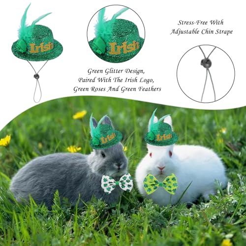 Sombrero de disfraz con trébol verde para mascota pequeño miniatura 6