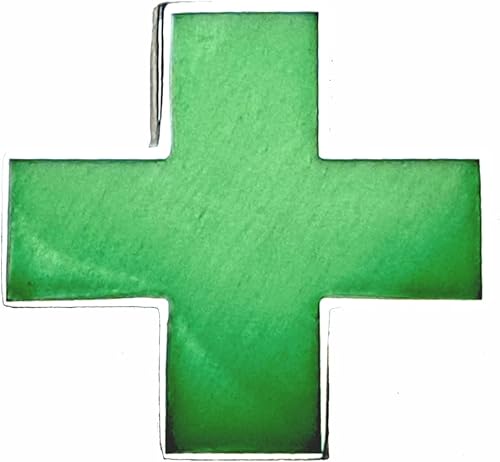 Pin de solapa de cruz verde Primeros auxilios médicos Trabajo Salud y seguridad Lugar de trabajo - A 53, Zinc, No es una piedra preciosa