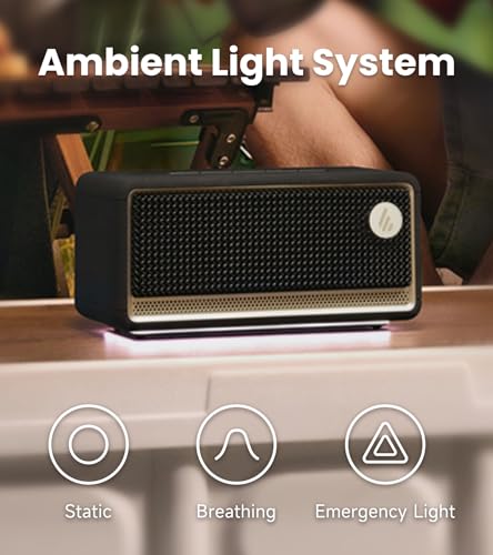 Image of Edifier ES60 Bluetooth Speaker, 9H Playtime, IP66, Ambient Light, Black