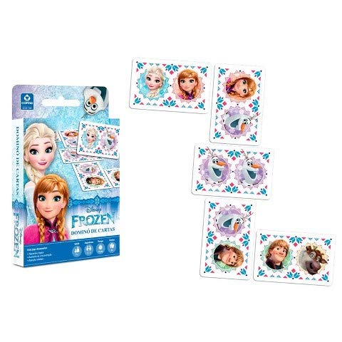 Kit Dominó de Cartas Frozen + DVD Frozen