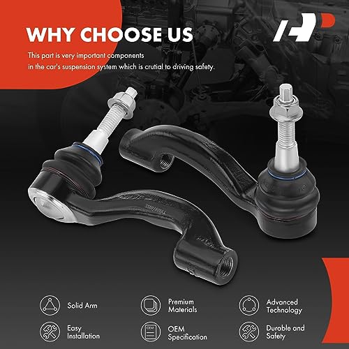 A-Premium 2 x Front Outer Tie Rod Ends, Compatible with Chevrolet Camaro 2020-2022, Cadillac CT5 2020-2022, CT4 2020-2022 by A-Premium - Image 5