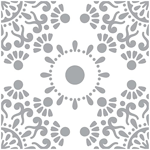 Patio Tile Reusable Stencils for 30cm, 45cm and 60cm Garden slabs, Walls, Floors & Furniture BIBURY Design (45CM X 45CM)