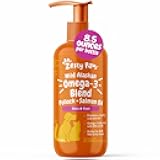 Zesty Paws Wild Alaskan Omega-3 Blend Pollock + Salmon Oil for Dogs and Cats- Skin and Coat Support, Omega 3 Supplement for Pets, 8.5oz