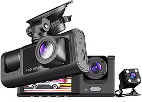 Câmera Veicular Tripla De Segurança Para Carro Taxi Uber 99 Full Hd Dvr Dashcam Gravador Automotivo