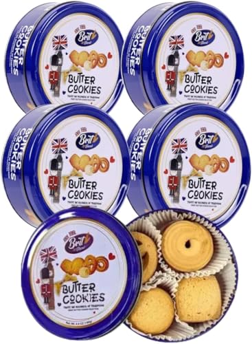 Zamfoods - Assortiment de biscuits au beurre danois de luxe 140 g, coffret cadeau de Noël – Friandises britanniques, cadeau de fête des mères et des pères, cadeau de biscuits (6 boîtes)