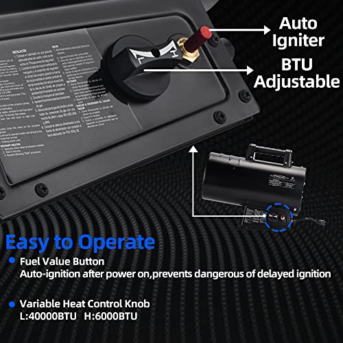 Uthfy 60,000 Btu Forced Air Heater, Portable Forced Air Propane Heater With 7.8“ Hose, Liquid Propane Gas Torpedo Heater For Garage, Construction Sites, Workshop, Csa Listed #TOP3