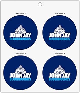 John Jay College of Criminal Justice Bloodhounds Logo Refrigerator Fridge Locker Vinyl Circle Magnet Set