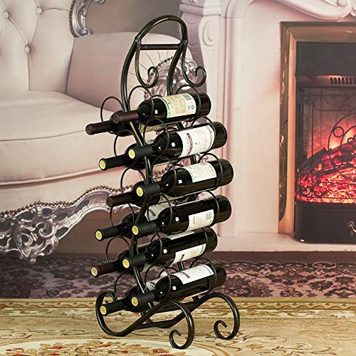 Soporte para 12 botellas de vino, metal, autoportante miniatura 2