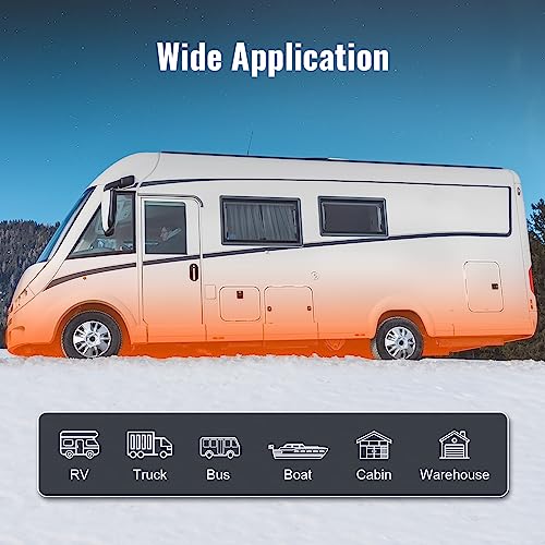 Image of VEVOR Bluetooth App Control Diesel Air Heater, 12V 2KW Diesel Heater with Automatic Altitude Adjustment, Remote Control and LCD, Diesel Parking Heater for RV Trailer Camper Van Boat and Indoors