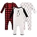 Hudson Baby Baby Cotton Union Suit, 3 Pack, Mr. Penguin, 9 Months