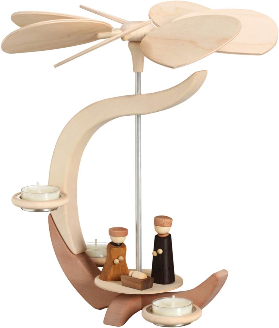 Seiffener Volkskunst Pyramid C-Shape, Nativity Scene, Height 30 cm / 12 inch, Original Erzgebirge by Seiffener Volkskunst