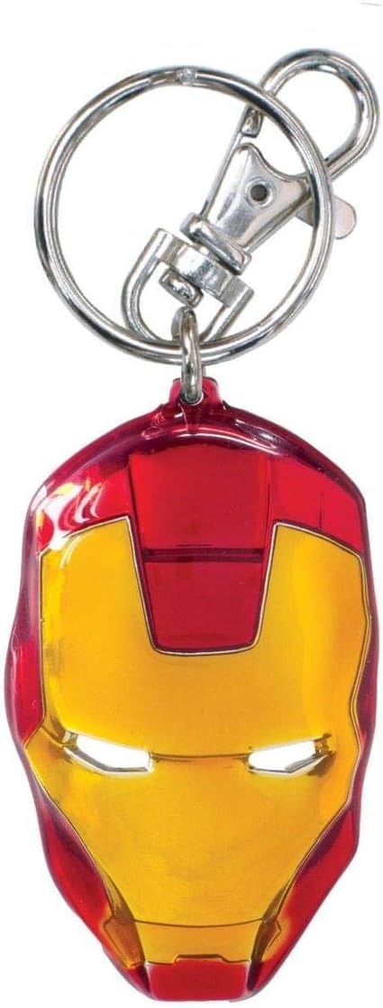 Men's Iron Man Classic Face Color Pewter Keyring