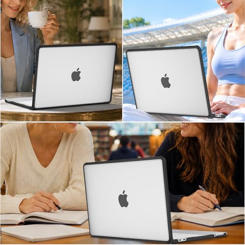 Image of Saco MacBook Neo 13 Inch Case 2026 Release Model A3404 with A18 Pro Chip, Matte Hard Shell Case with Reinforced Corners, Matte Screen Protector & Transparent Keyboard Cover, Matte Clear