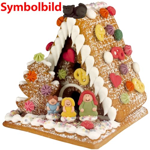 Günthart DIY Lebkuchenhaus | Bausatz Lebkuchenhaus | Hexenhaus | Pfefferkuchenhaus 6tlg | Weihnachtsbäckerei