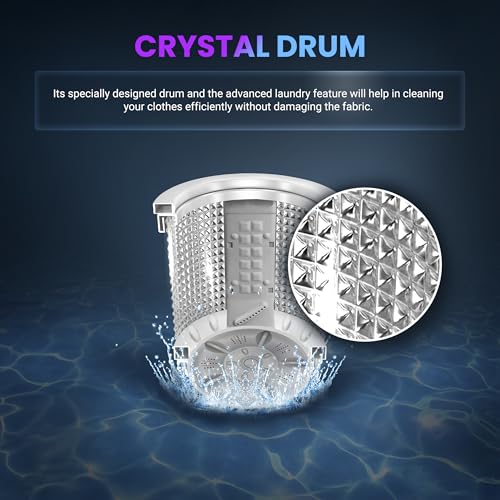 Image of ONIDA 7.5 kg, 5 Star, Crystal Drum Technology, Fuggy Logic, Magic Lint Filter, Fully Automatic Top Load Washing Machine (T75CGN1, Grey)