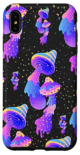 iPhone XS Max Black Magic Psychedelic Mushoom Cute Cell Phone Case Gift Case
