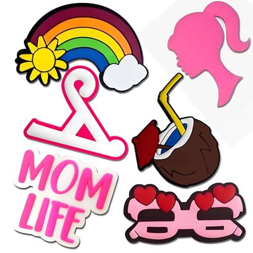 6Pcs Bogg Bag Accessories,Bogg Bag Charms Beach Tote Bag Rubber Beach Bag, Decoration Charms for Women