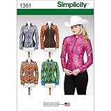 Simplicity Creative Patterns 1361 Misses' Knit Equestrian Performance Shirt, P5 (12-14-16-18-20)