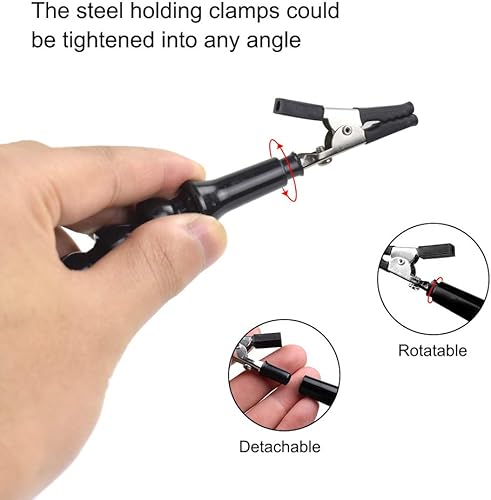 Miniatura 3 de Soldering Helping Hands - Soporte de agarre de tercer tornillo de banco con seis brazos flexibles, base grande y alambre de soldadura de estaño para