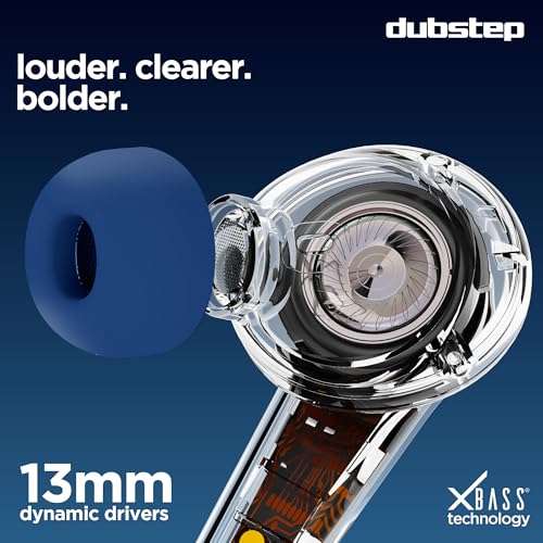 Image of Dubstep Buzz X6 Upto 54hrs Playtime|13mm Neodymium Driver| XBass Technology|TWS Ear Buds Wireless Earphones with mic -S.Blue