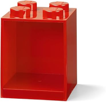 Room Copenhagen Lego Brick Shelf, 4 Stud, Red