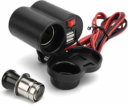 Motorcycle USB Charger, Motorcycle Phone Charger, Motorcycle USB Charger Two Way, Waterproof Dual Handlebar Charger, Replacement Parts Phone