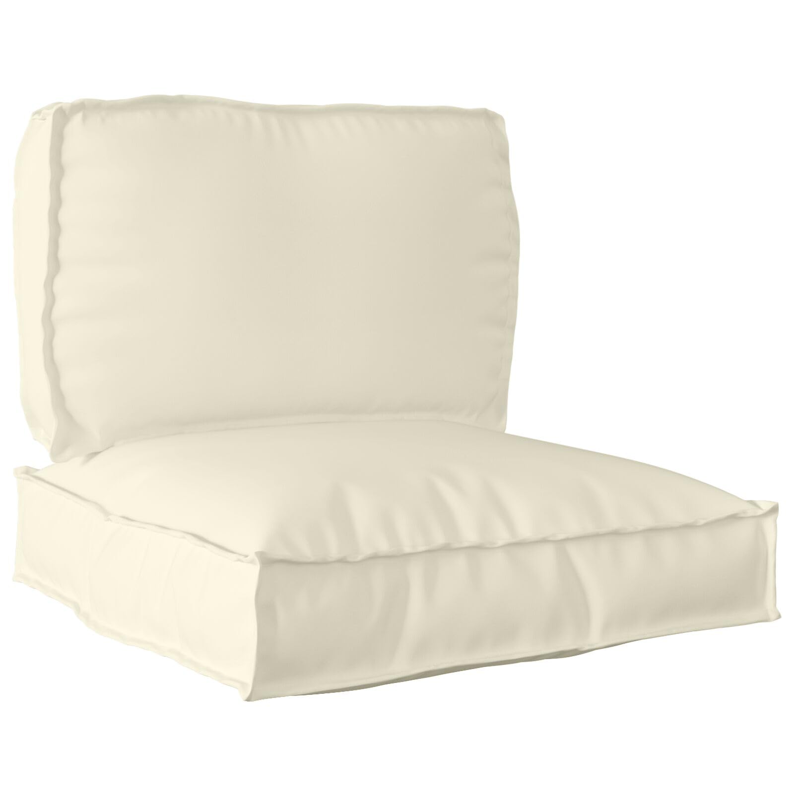 Palettenkissen 2er Set Creme Polyester Palettenkissen Set