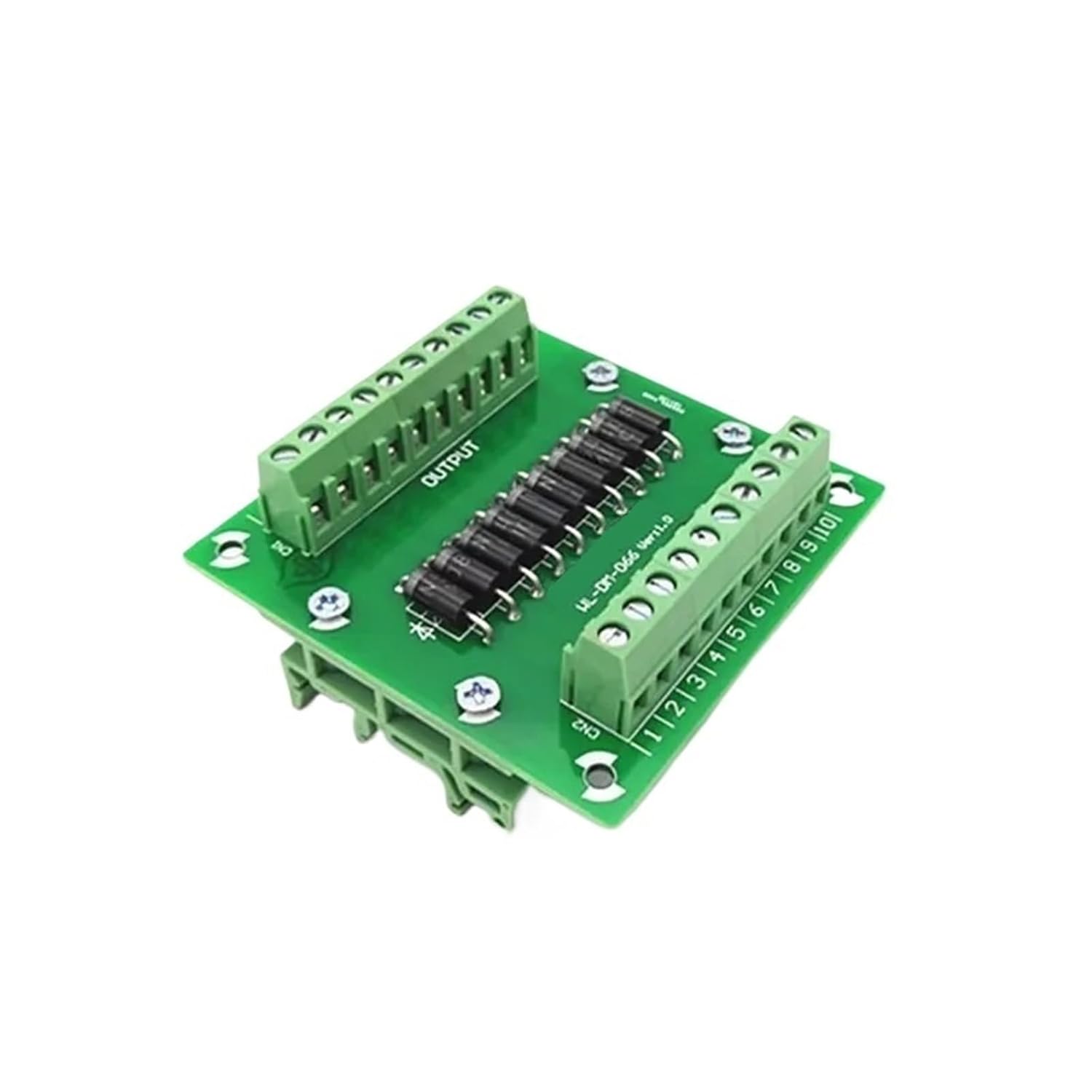 1pc DIN Rail mountable Diode Protection Terminal Block IN5408 3A/1000V Diode Terminal Block.(DM10-5408-A3)