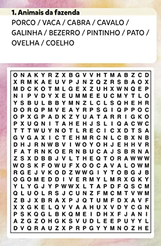 Livro Caça-Palavras Infantil 38: Nível Fácil - 82 jogos para as crianças se divertirem e aprenderem
