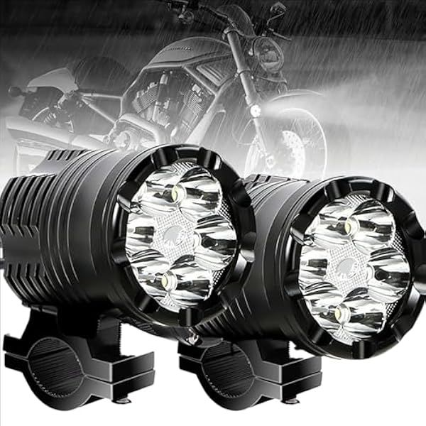 Motocykl LED dodatkowe światło, 2 szt., 6000k, aluminium o wysokiej przewodności cieplnej, wodoodporne i pyłoszczelne, kompatybilne z większością motocykli