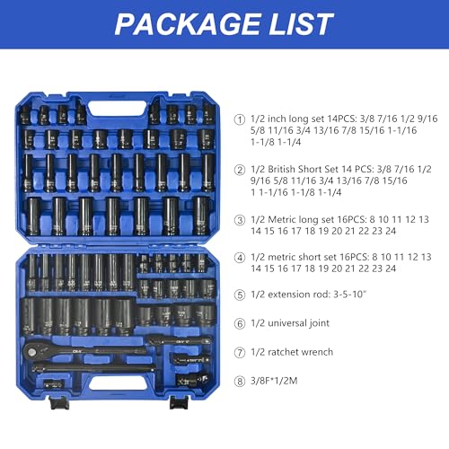 Kit de Herramientas Neumáticas y Accesorios, 66 Piezas miniatura 2