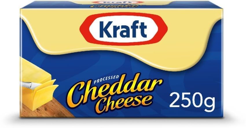 Image of Krafts Processed Cheddar Cheese Block - Rich & Creamy Taste 4 x 250g (Imported)