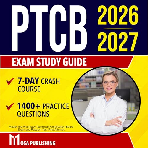 PTCB Exam Study Guide 2026-2027 Audiolivro Por Mosa Publishing capa